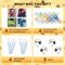 4 Pack Paint by Numbers Kit for Kids with Frame- Cartoon Paint by Numbers with Frame,Cartoon Painting Kits for Kids Ages 4-8 for Present Decor 8x8 Inch